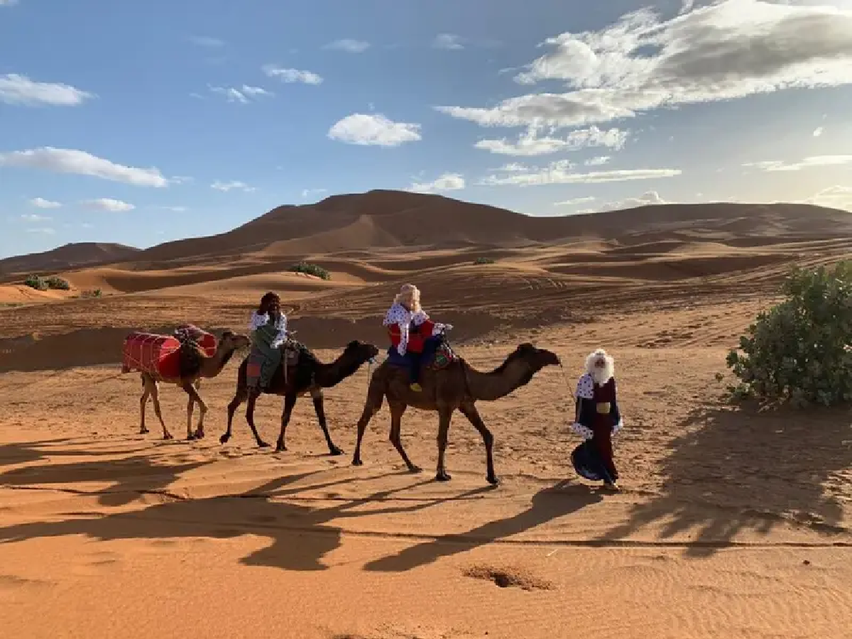 Los Reyes magos en el desierto de Merzouga